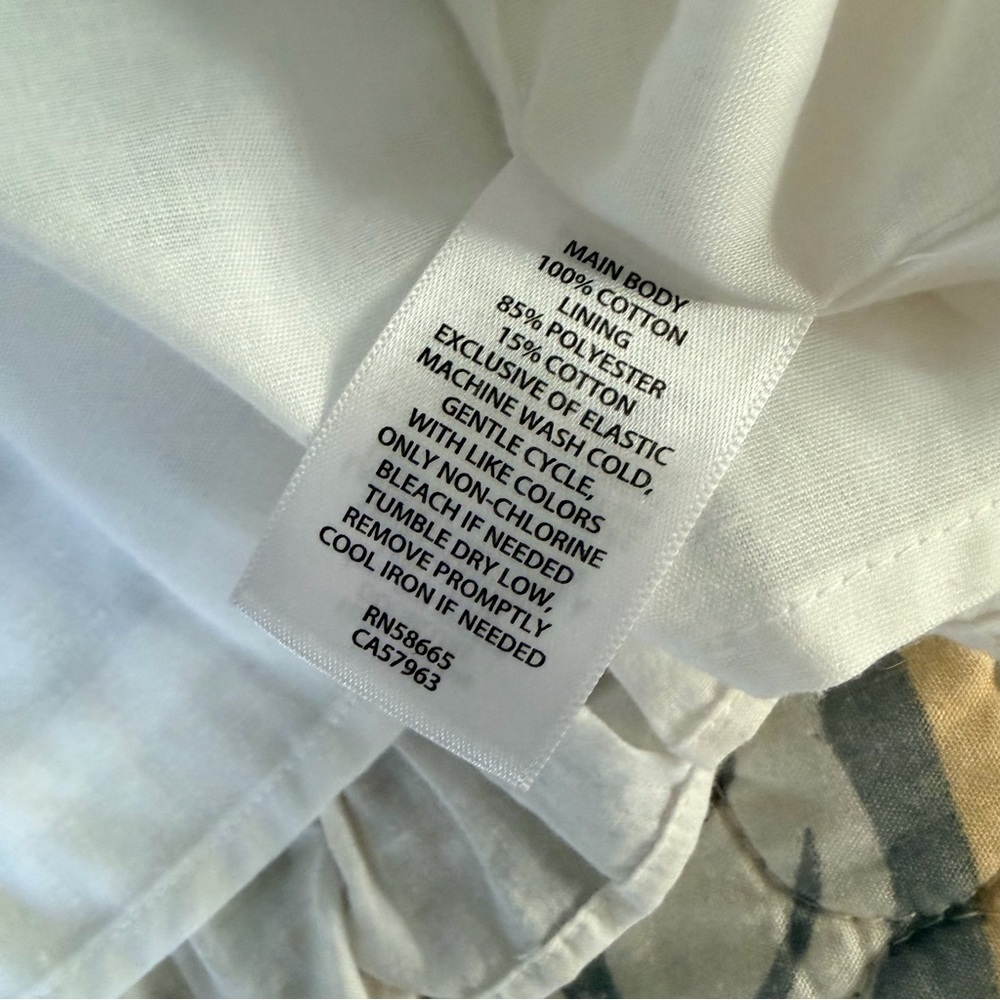 Abound Prairie Pintuck Button Square Neck White Mini Dress, Medium - Picture 13 of 14